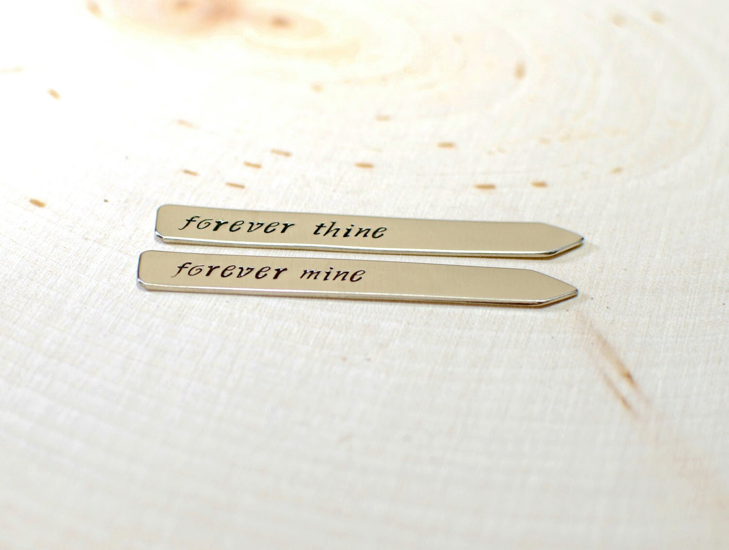Collar stays with Forever thine forever mine on 925 sterling silver