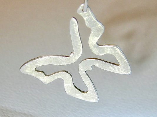 Airy Butterfly Necklace in Sterling Silver
