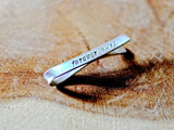 Personalized forever ours sterling silver tie bar, NiciArt 