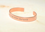 Copper Bracelet Stamped with I Love You To the Moon and Back, NiciArt 