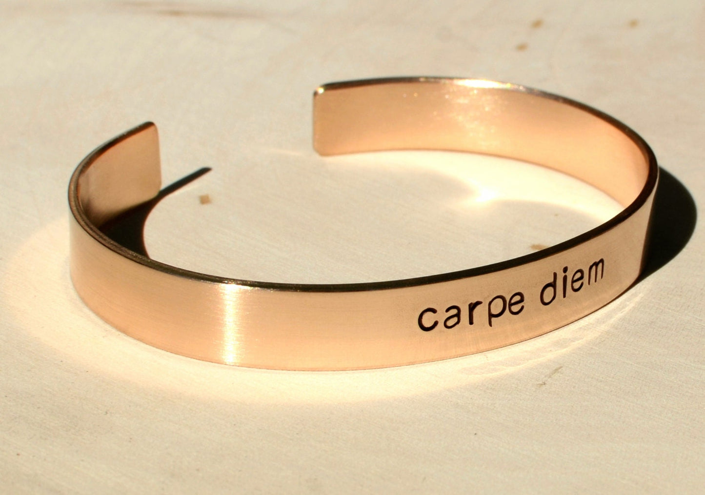 Bronze Carpe Diem Cuff Bracelet