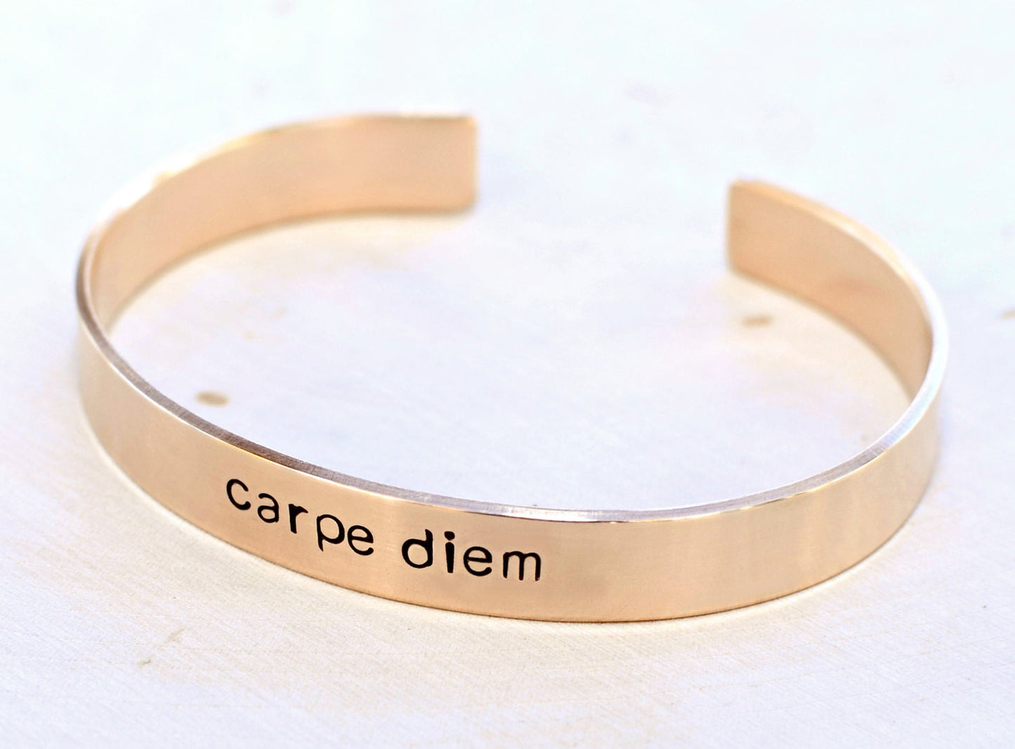 Bronze Carpe Diem Cuff Bracelet