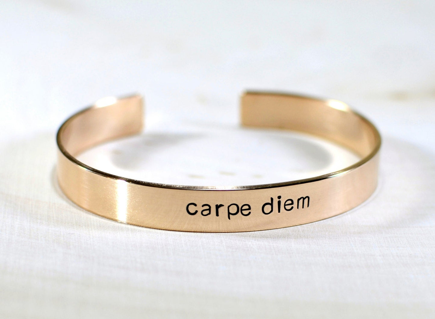 Bronze Carpe Diem Cuff Bracelet