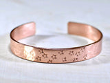 Hammered Copper and Stars Cuff Bracelet, NiciArt 