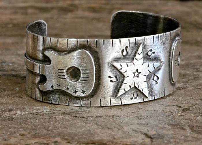 Handmade Sterling Silver Music Bracelet